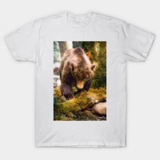Mystic Grizzly Bear in the Forest T-Shirt